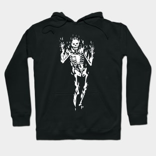 The Flaming Skeleton (white) Hoodie